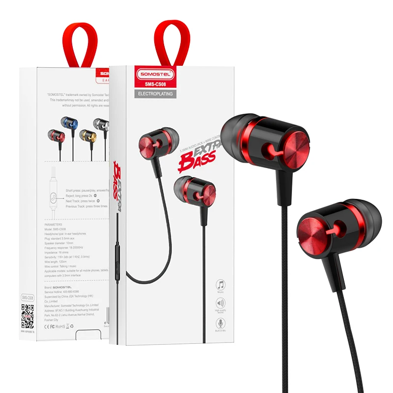 SOMOSTEL SMS-CS08 Factory Wholesale Cheap Airline Disposable Earphones For Mobile for Huawei For Samsung For Xiaomi