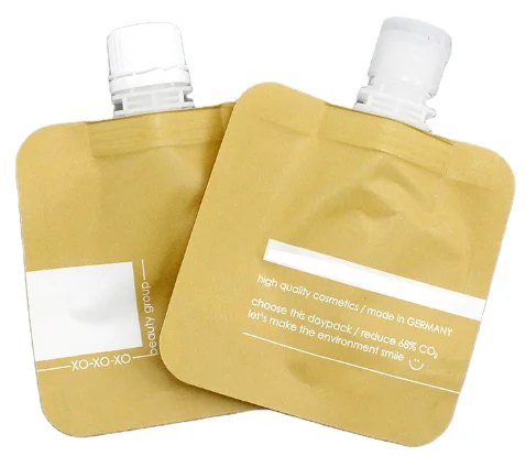 Biodegradable Reusable Stand Up Plastic Spout Bag Custom Fruit Juice Drink Packaging Spout Pouch Bag Juice Doypack With Nozzle