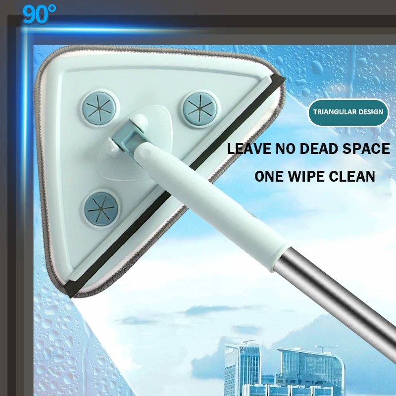 Новейшая моющаяся Швабра из микрофибры из коралловой ткани, шениль, сухое и влажное стекло, очиститель окон, швабра от пыли, вращающаяся на 360 градусов Швабра