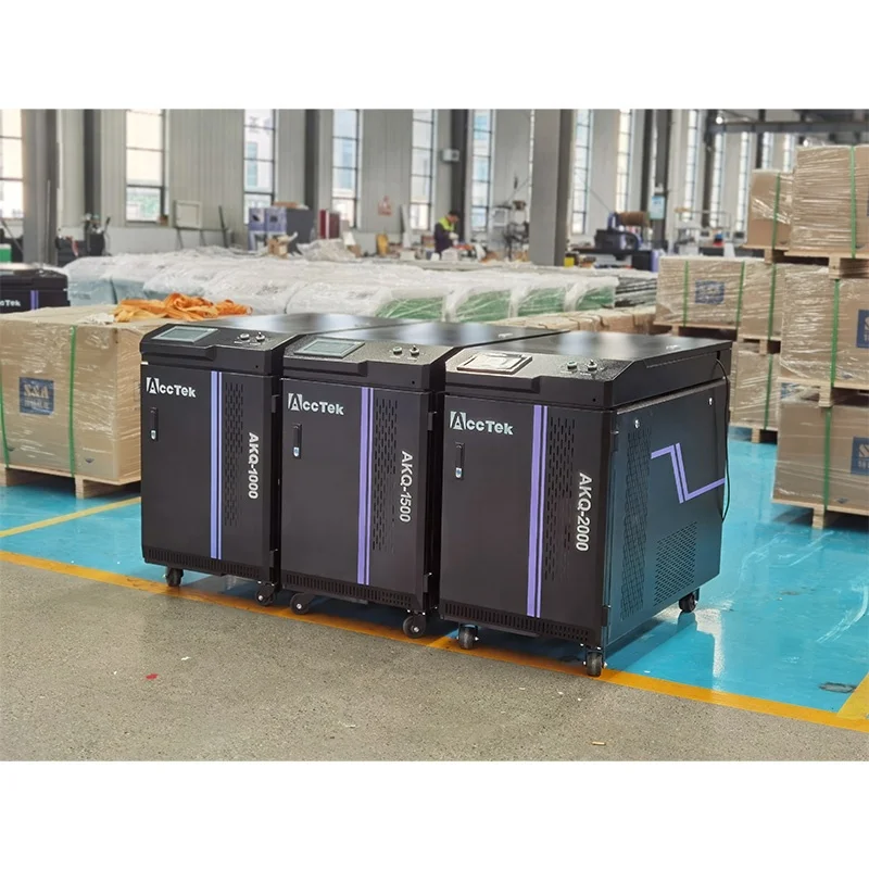 AccTek Laser Cleaner Remove Rust And Paint Oil Plastic Welding Color Pulse Fiber Laser Cleaning Machine 100W 200W Max Jpt