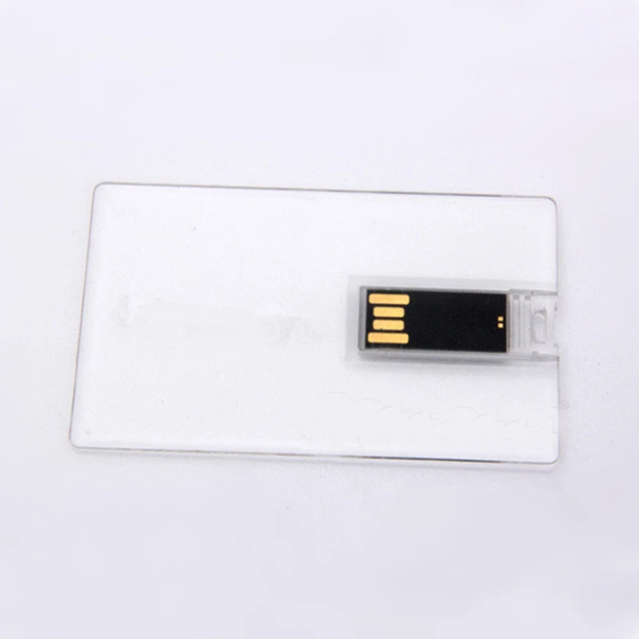 Business promotion gift customized logo printing 4GB 8GB 32GB clear acrylic transparent business card usb flash key pen drive