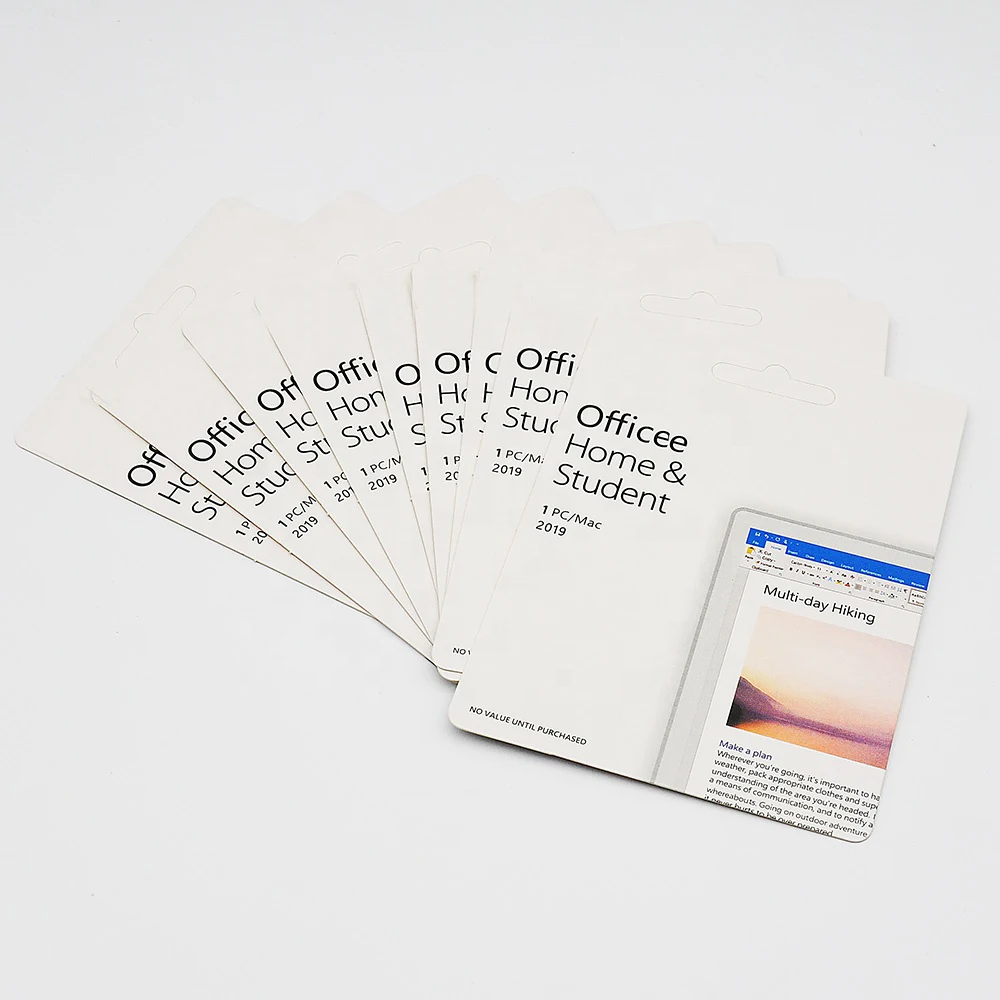 Wholesale Microosoft Office 2019 Home and Student key card 100% Online activation