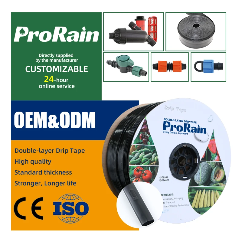 Wholesale Cheap Price 16mm Flat Dripper Drip Tape Layflat Hose Irrigation PC Farm Garden System 1 Hectare Design Agricultural