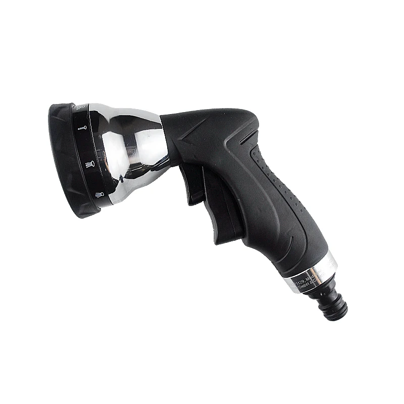 Garden Water Guns Hand nozzle 10-Pattern Metal Trigger Adjustable Nozzle Watering Gun Garden Lawn Hose Pipe
