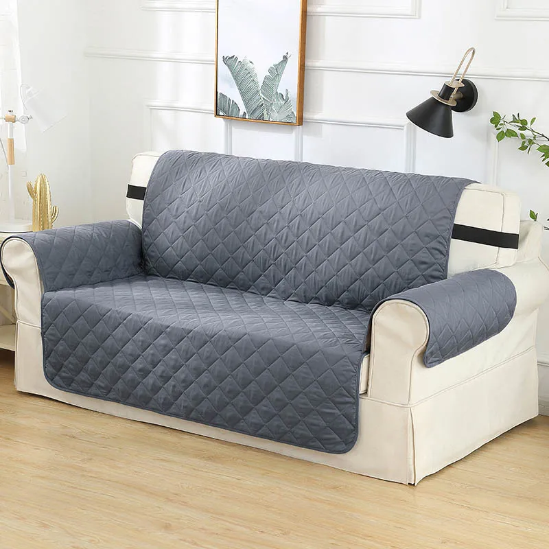Hot sale 100% Polyester Waterproof Anti-pilling Charcoal Grey/Black Sofa Cover for Cushion Couch, Recliner, Loveseat and Chair