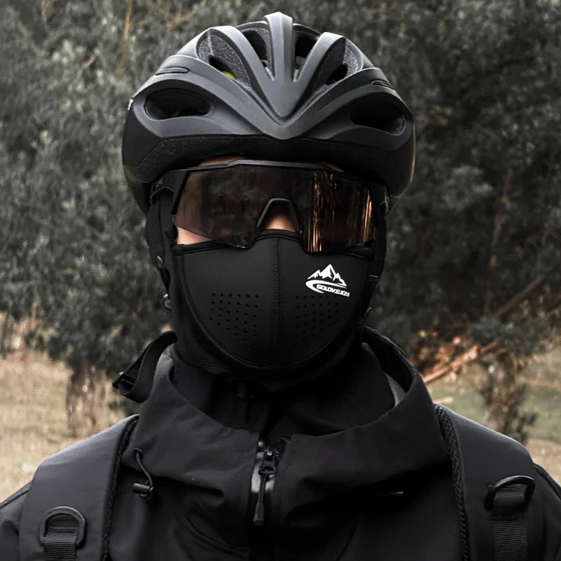 GOLOVEJOY DTJ47 Outdoor Cycling Motorcycle Magnetic Mask Balaclava With Fleece Lining Windproof Full Face Balaclava