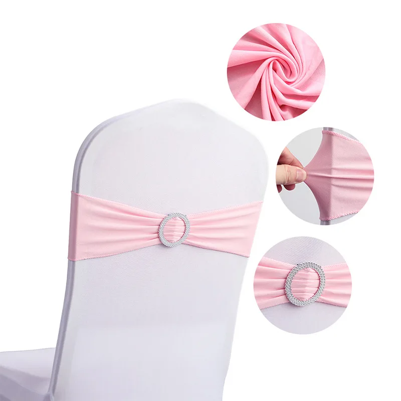 HOT sale Hotel Wedding Reception Party Event bowknot Decoration pure Colors Polyester Spandex chair cover