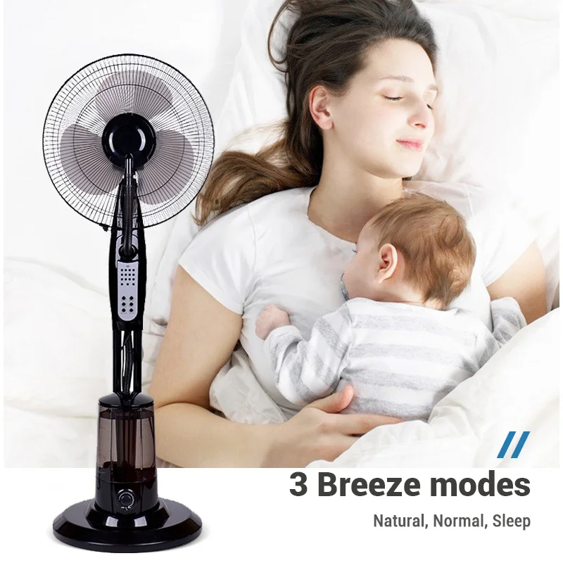 Hot Sale Air Cooler Domestic Remote ventilateur Standing Fan Ultrasonic Humidifier Mist Spray Electric Fan