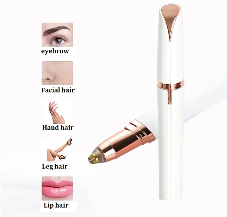 Painless Electric Eye Brow Hair Remover Razor Eyebrow Shaver USB Rechargeable Facial Epilator Pen Kit Eyebrow Trimmer for Women