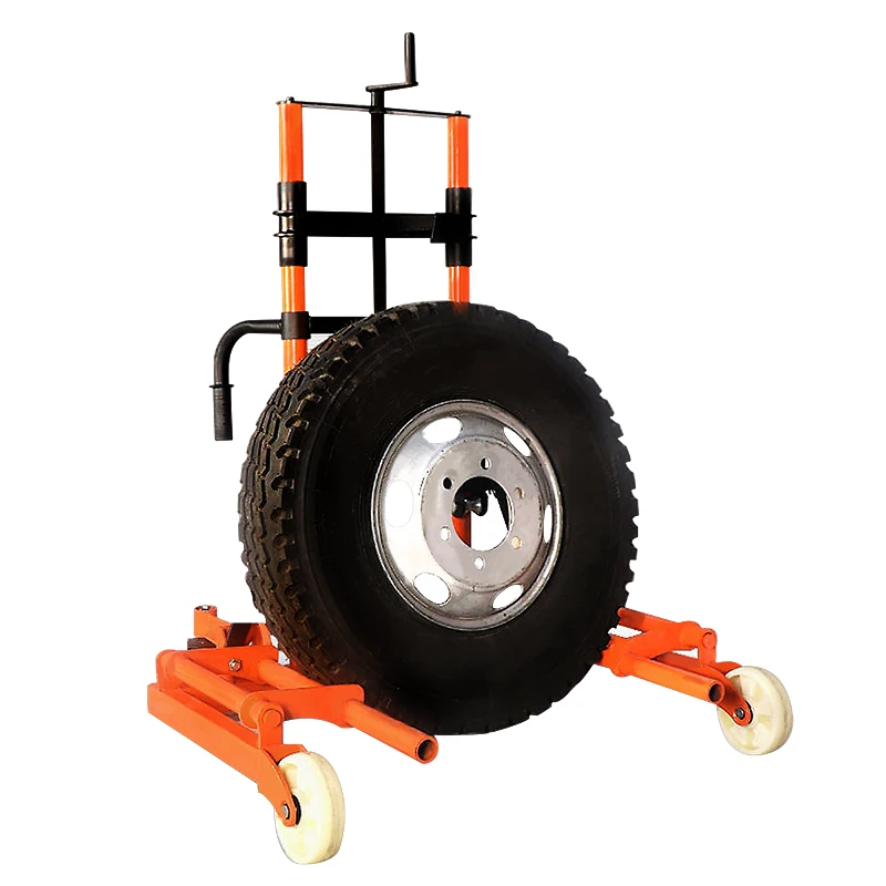 Heavy Duty Hydraulic truck dual  dolly wheel tire lifter in  tire changers Tyre Forklift