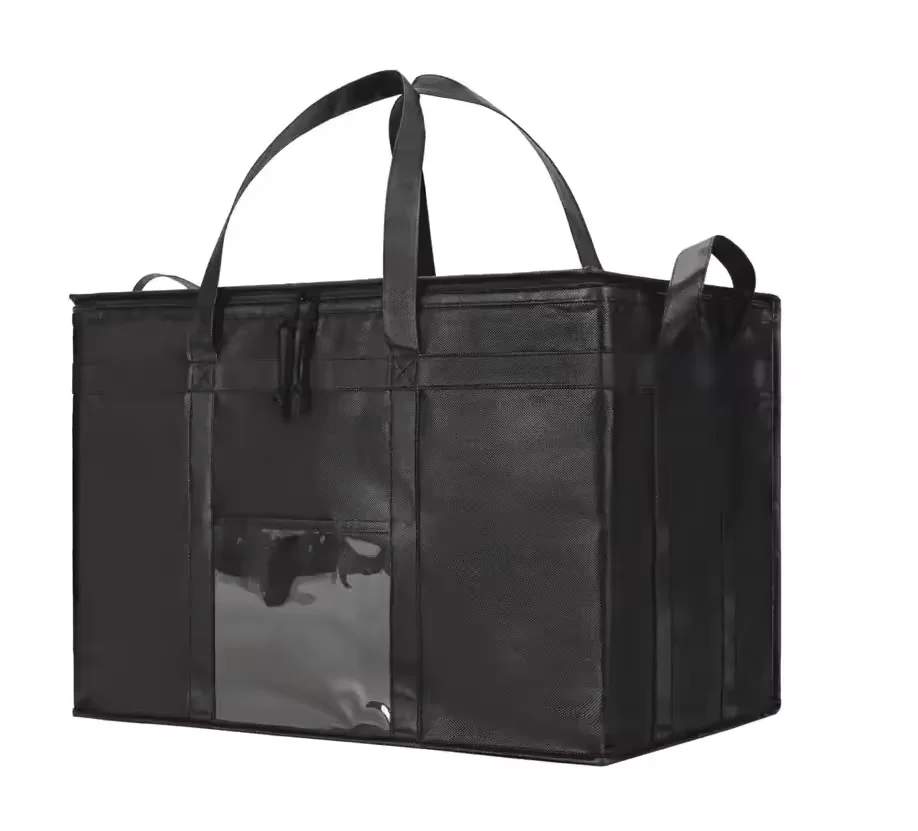 Wholesale  Waterproof Large Insulated Cooler Bag Thermal Grocery Delivery Box Food Delivery Bag for Cold and Hot Food Carrier