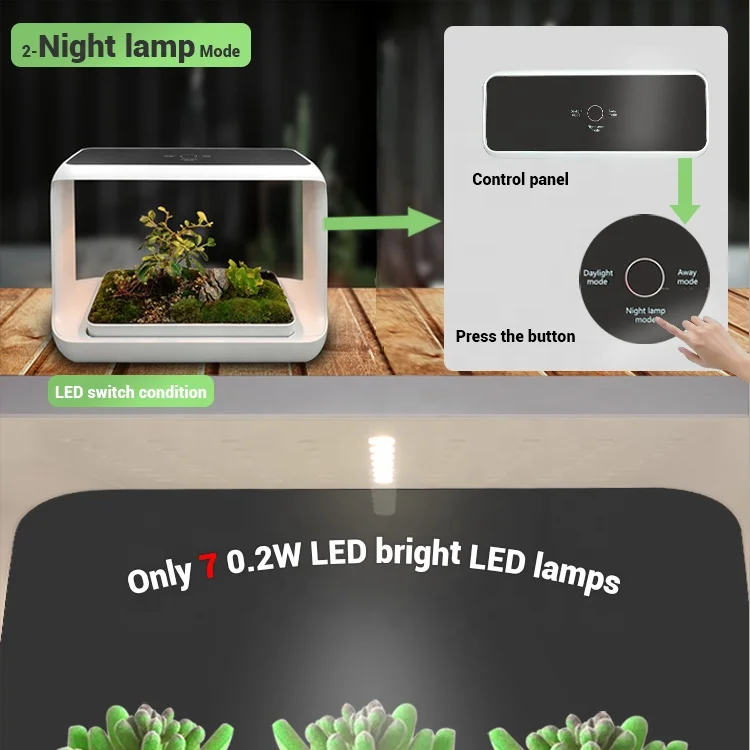 UKIOK Mini Smart Plant Pot Garden Plant Watering Hydroponics Flower Pots Planters