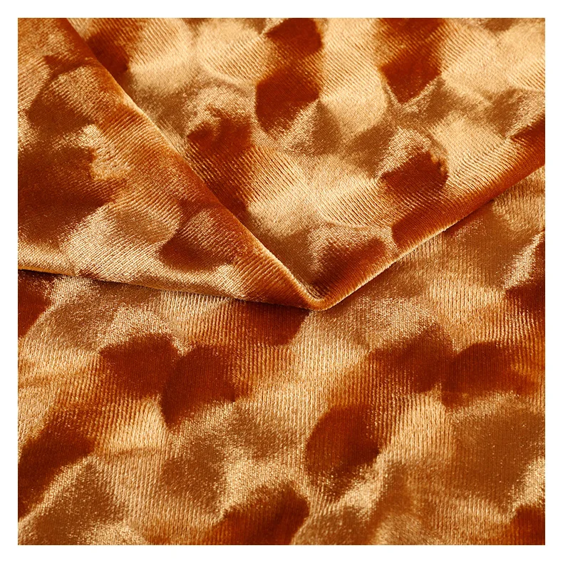 Эластичная бархатная ткань с круглым узором