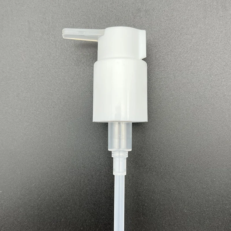 24/410 24mm long nozzle spring outside cosmetic pump serum gel treatment pump dispenser left right lock lotion pump