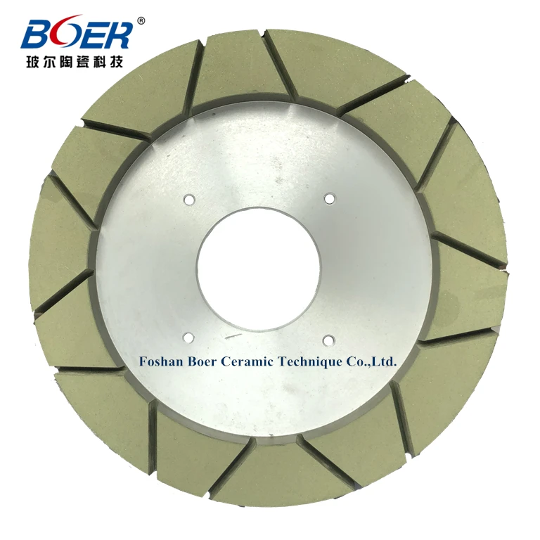 Resin Bond Diamond Squaring Wheel For Ceramic Tiles edges polishing Bevel teeth type 300mm