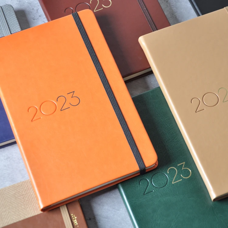Promotional Custom PU Leather 2023 Planner Journal Sublimation Blanks Notebook Pocket Journals Journaling Supplies