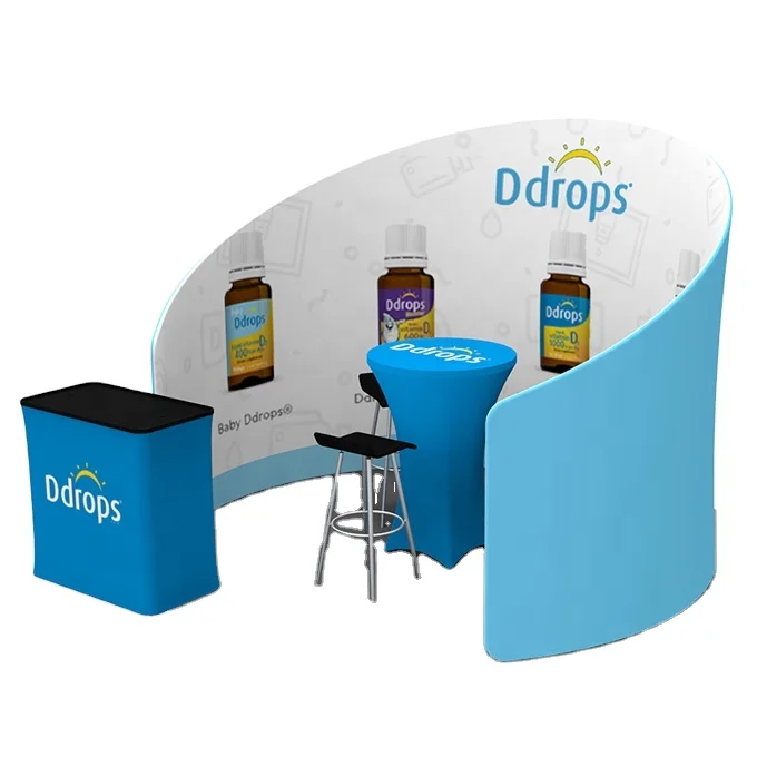 Китайская фабрика алюминиевая ткань торговая торговля портативный выставочный корпус фон фотобудка