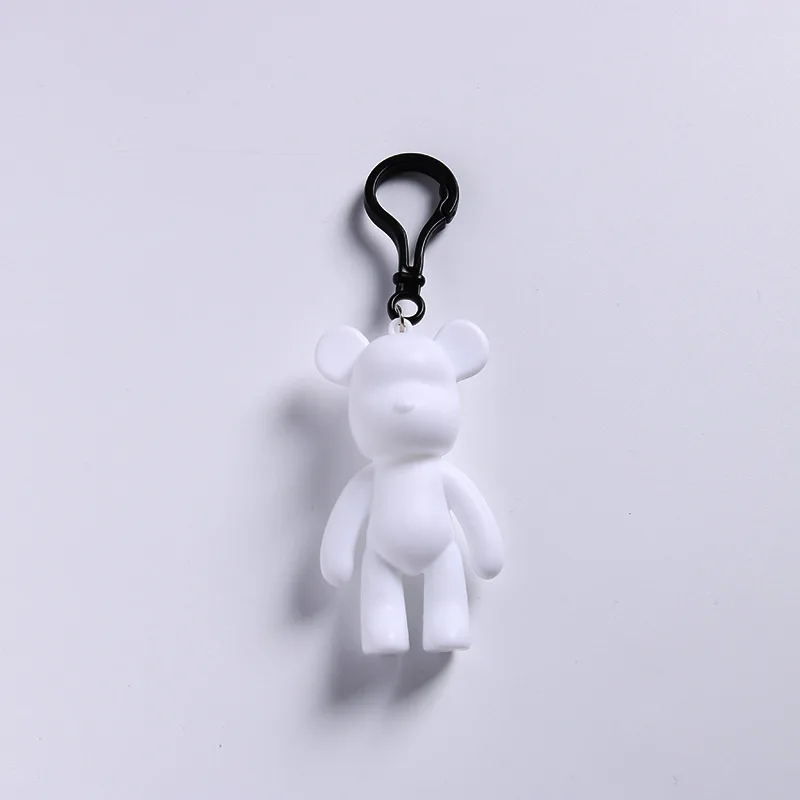 creative fluid bear keychain Violent bear keychain handmade Diy princess bear frosted material