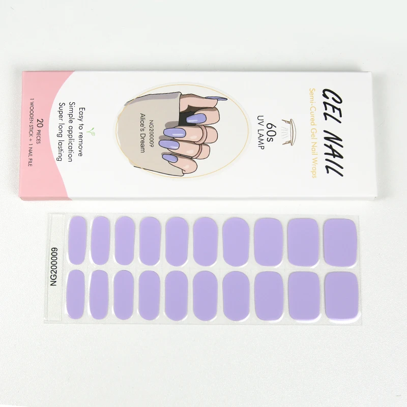 Factory Price gel nail strips Semi-cured Gel Wholesales Gel nail with the UV