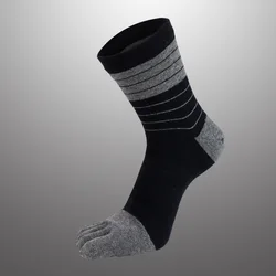 New Five Finger Socks For Man Combed Cotton Colorful Breathable Sweat Deodorant Antibacterial Fashion Sport Socks With Toes