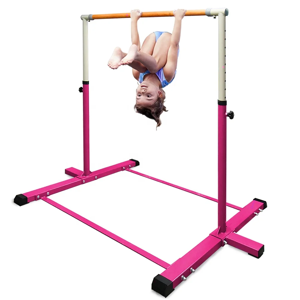 China Factory Mini Gymnastics Adjustable Steel Kip Bar Kids Training Horizontal Kip Bar