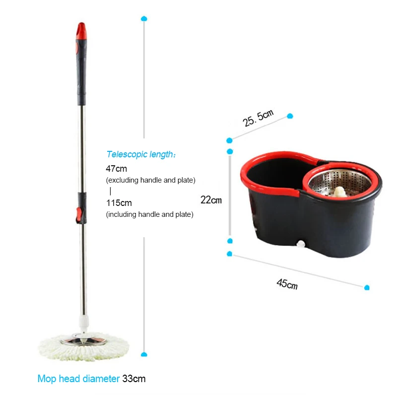 Wholesale 360 spinning mop microfiber dust magic cleaning mop spin and bucket set