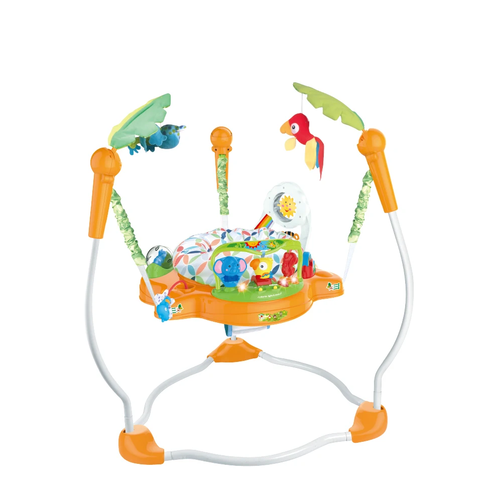Hot Selling Factory Price Multifunctional Light Music Children Fitness Jumping Chair Safety Adjustable  Chair Push/Pull Toys