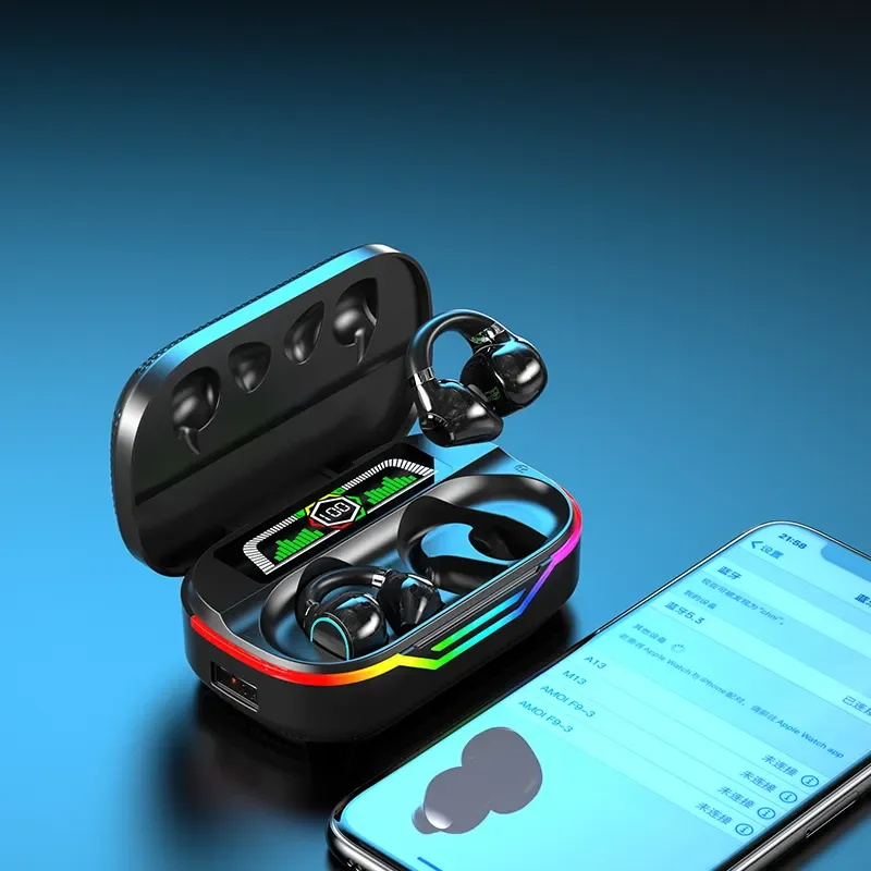New Design DX11 Large Capacity Charge Mobile Phones Earphones Leakage Reduction Waterproof LCD Power Display Wireless Earbuds