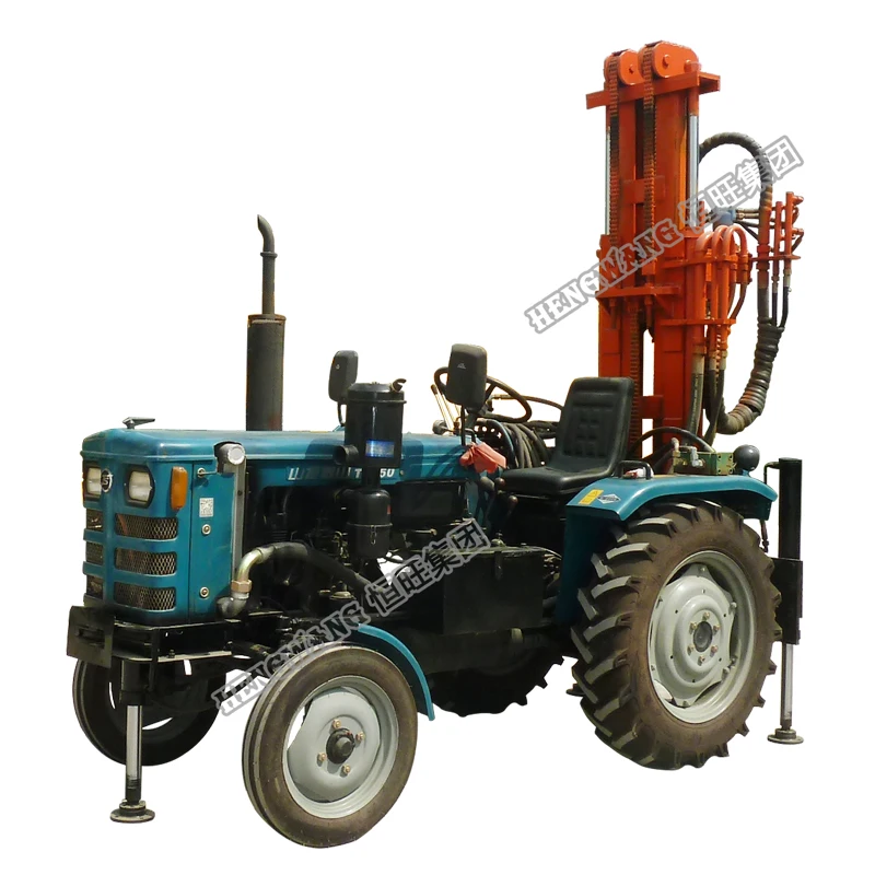 Tractor Mounted Rotary Drilling Rig Water Well Drilling Rig Mud Pomp With Compressor