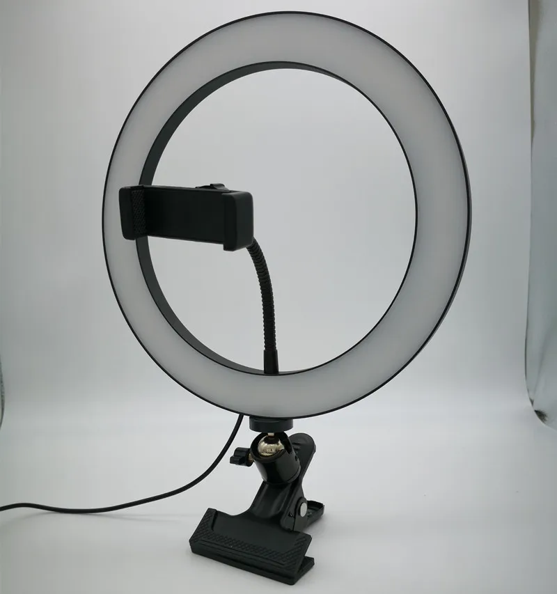 10inches Eye Protection Dimmable Tripod desktop live light for Dancing Flash and Live Stream Party with Alloy bottom shell