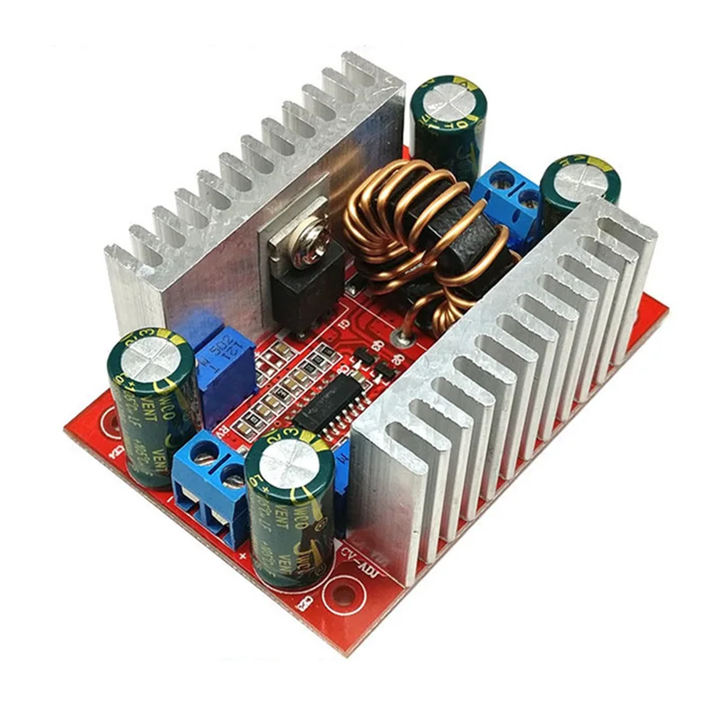 400W 15A DC-DC повышающий преобразователь постоянного тока Step Up мощность трансформатор напряжения регулятор постоянной мощности теплоотвод 8 5 с v-образным вырезом алюминиевой крышкой 50В для