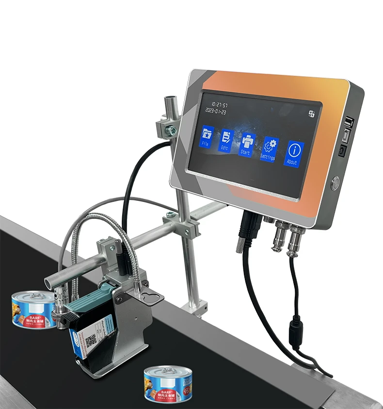 MASIJET TIJ Small Inkjet Printer Online Plastic Packaging Bag Printing Machine for Bottle Bottom Bottle Body Date Printing