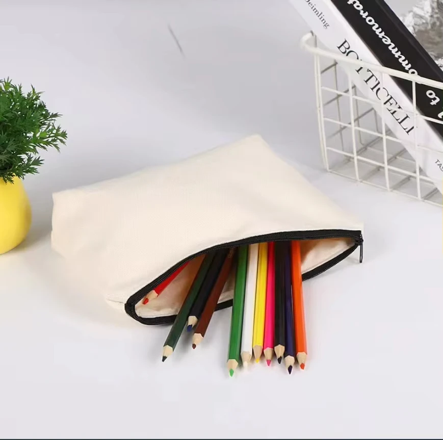 Blank Canvas Pouches Diy Crafts Drawstring Bag For Painting Arts Coin Purse Embroidery Cosmetic Bag