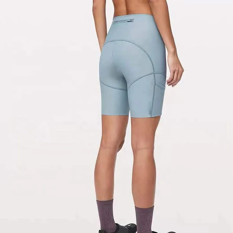 2022 Polyester Elastic High Waist Solid Color Fitness Tights Woman Yoga Girls Shorts