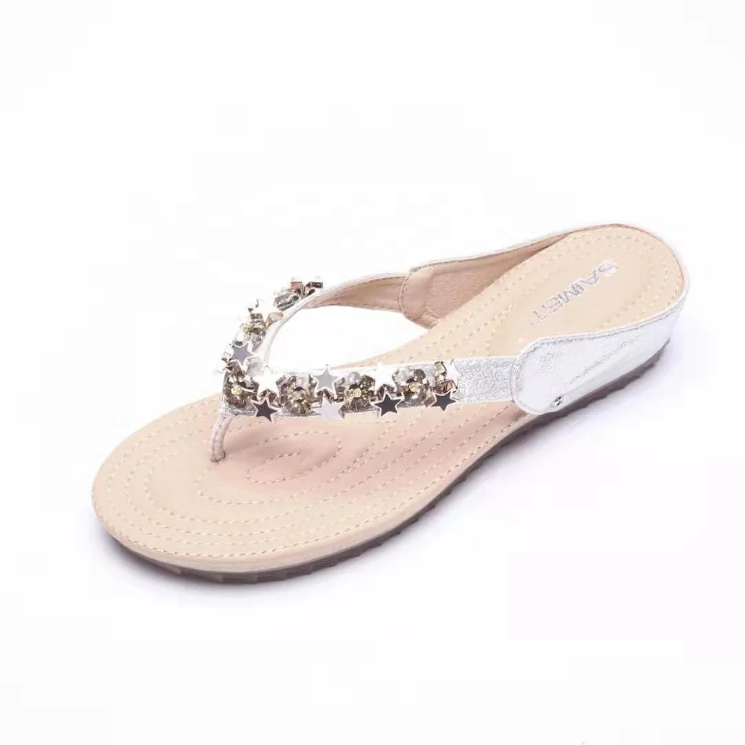 
New Fashion Flat Lady And Women Crystal Sexy Slipper Summer Beach Roman Sandals Stylish 