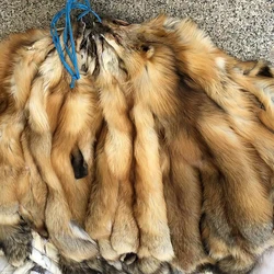 Natural fox skin, clothing, shoes and hats fur decoration accessories, real silver fox red fox skin