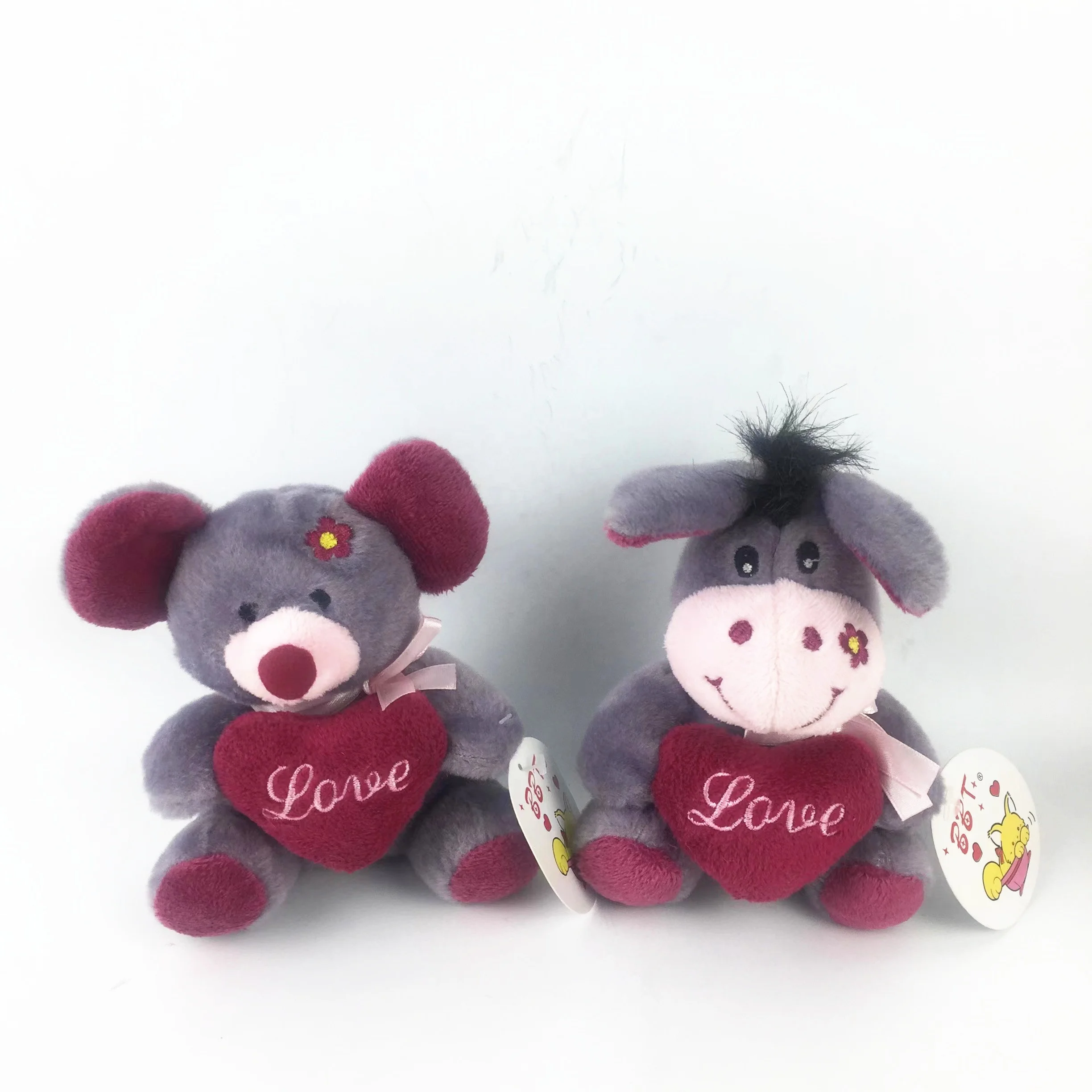 Valentines teddy bears donkey mouse mini stuffed animals toy set kids gift small sizes plush toys