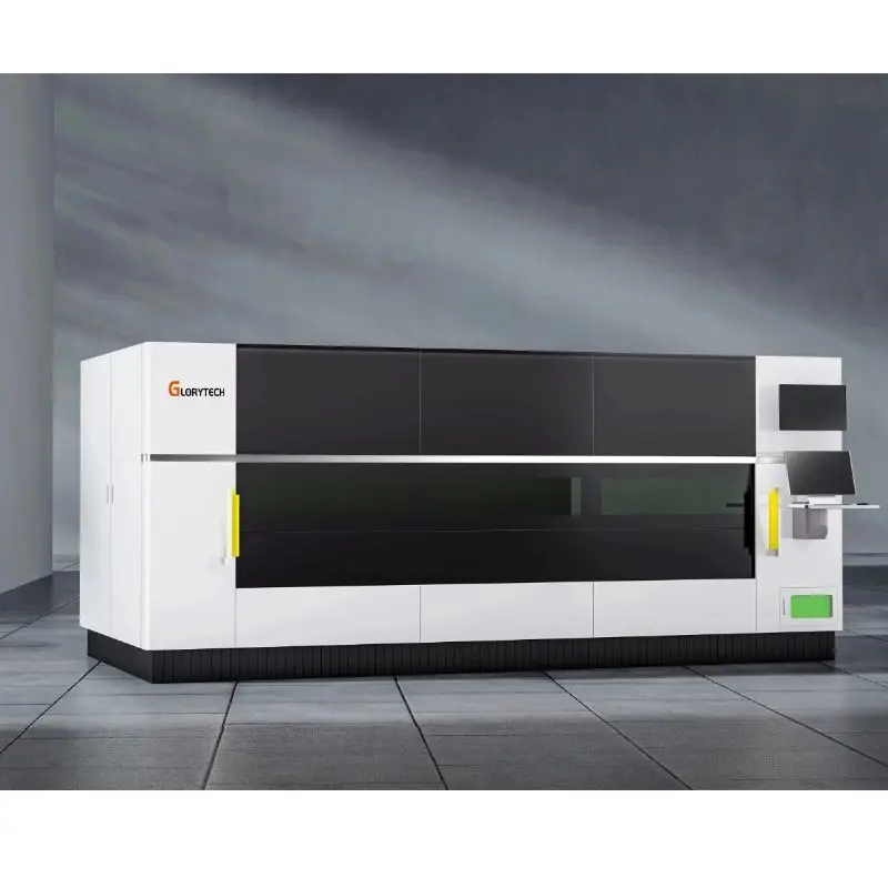 GLORYTECH 1530 полностью волоконно-лазерная резка 3000*1500 мм рабочая зона с выдвижным ящиком полное покрытие 3000 Вт листового металла