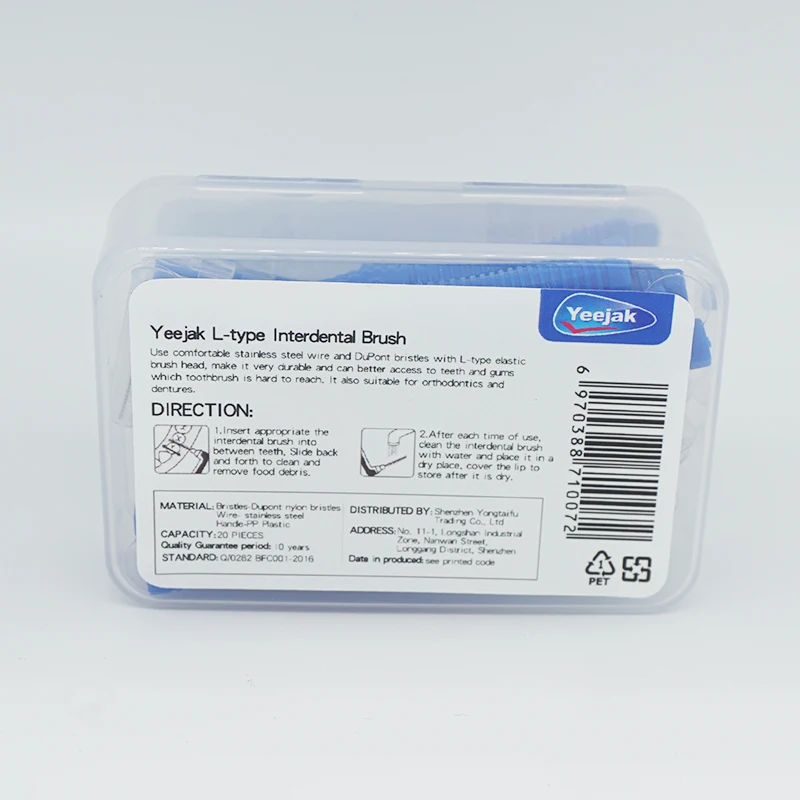 Top picks Interdental Brush Plastic Manufacturer L Type Orthodontics Braces Factory Dental Floss Biodegradable 120pcs 0.7mm