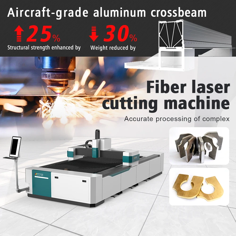 Rayther 3015  Laser Cutter 2024 Best Seller 1500W 3000W 6000W Fully Automatic Fiber Laser Cutting Machine for Stainless Steel