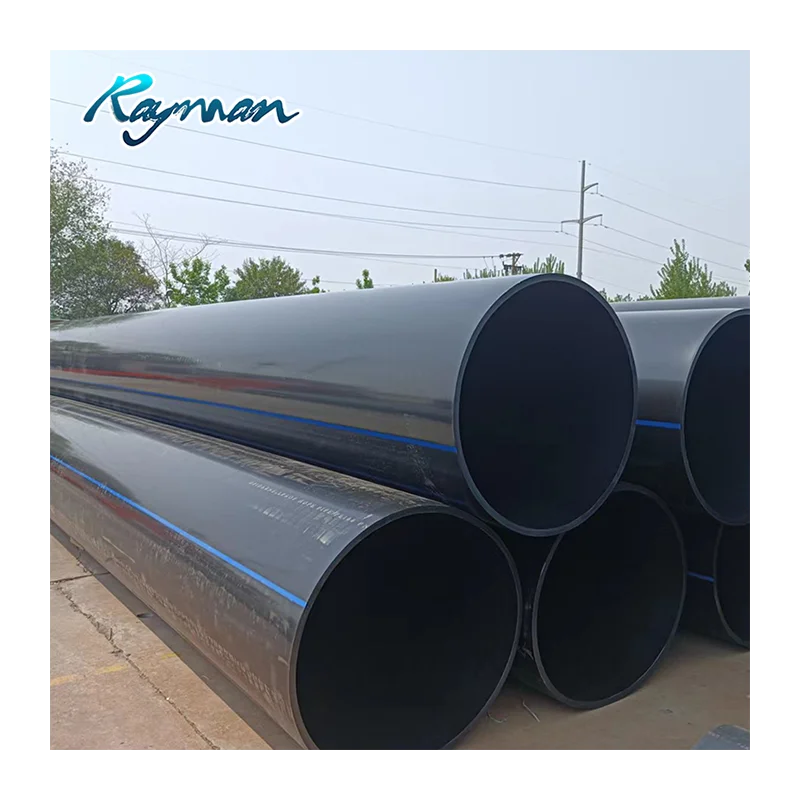 Заводская поставка воды Пластиковый черный HDPE/PE/LDPE для водоснабжения/орошения/дренажа PE100 PN10 PN16 8 бар