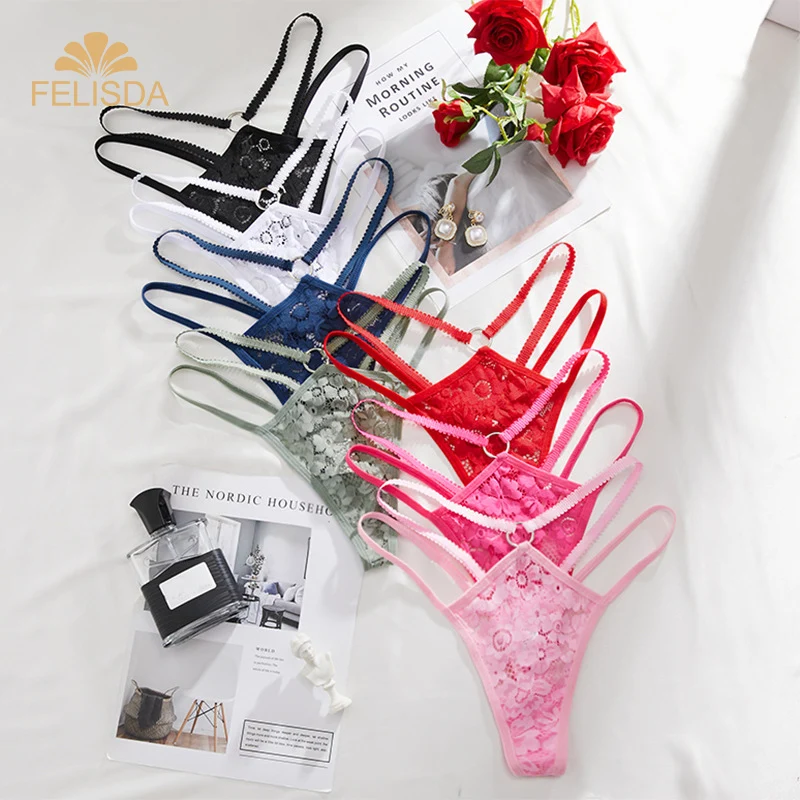 Women Sexy Hollow Elastic Straps Underwear Bandage Thongs Lace Panties G-Strings Lady Lingerie Seamless Briefs Knickers Panty