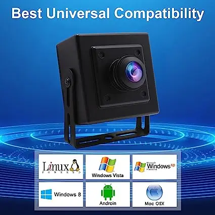 Box USB Camera Aluminum Mini Case Webcam 170 Degree Fisheye Wide Angle Lens with 640x480 Pixel VGA Webcam