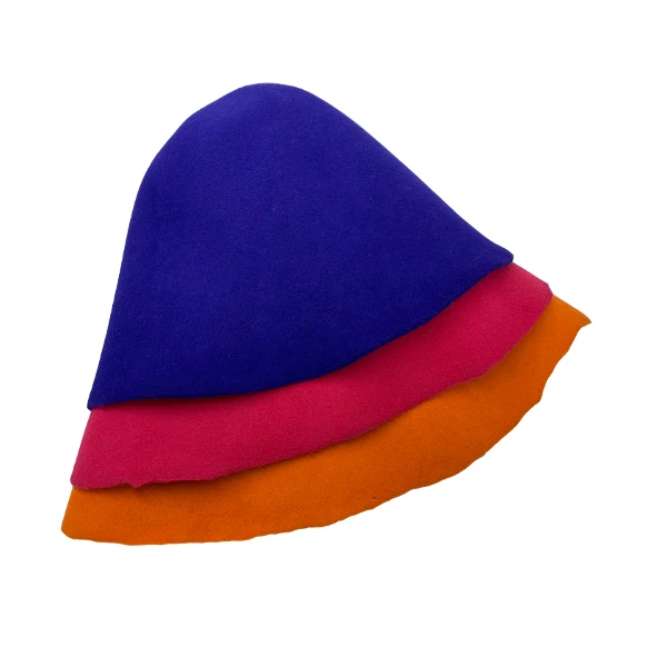 
Colourful100% Wool Capeline Felt Hat Body Cone 
