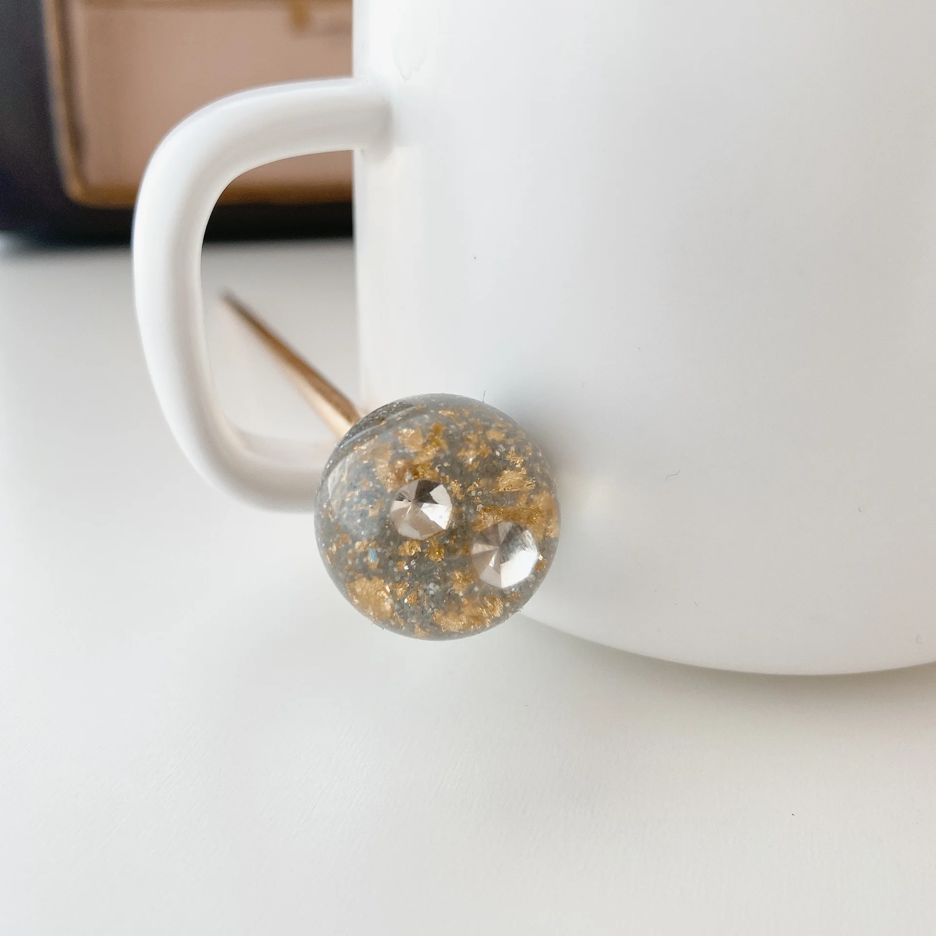 Latest design hair wand stick disk hair bun head luxury acetate metal hair slick stick