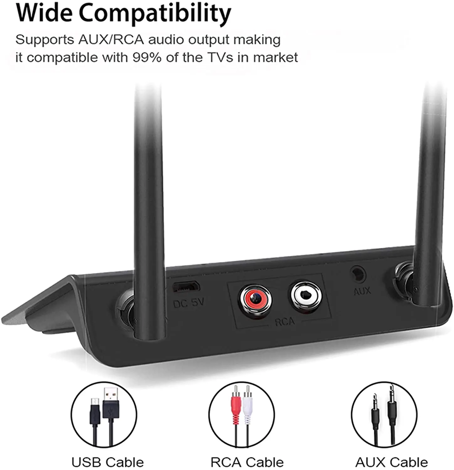 TV wireless transmitter receiver blue teeth 5.0 transmitter receiver 2 in 1 remote transmitter audio RCA AUX wireless adapter