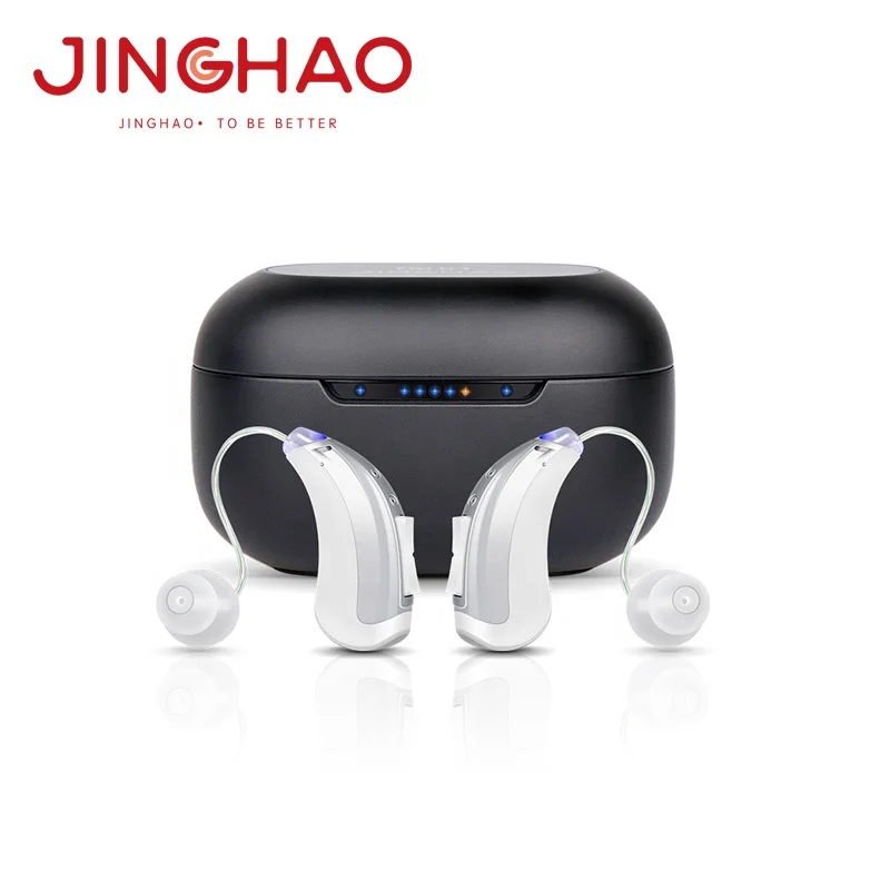 JINGHAO New Designed Electronic Hearing Aid Dehumidifier Fashion Smart OEM PRO Rechargeable Hearing Aids