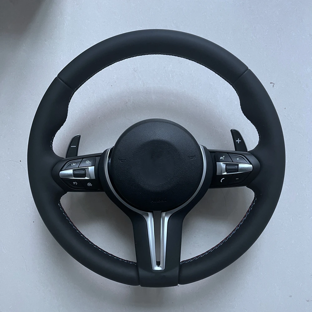 Custom Black Perforated Leather Steering Wheel For BMW F10 F11 F31 F20 F21 F22 F25 F26 F15 F16 F35 F36 F32 M3 M6 F80 F82  F30