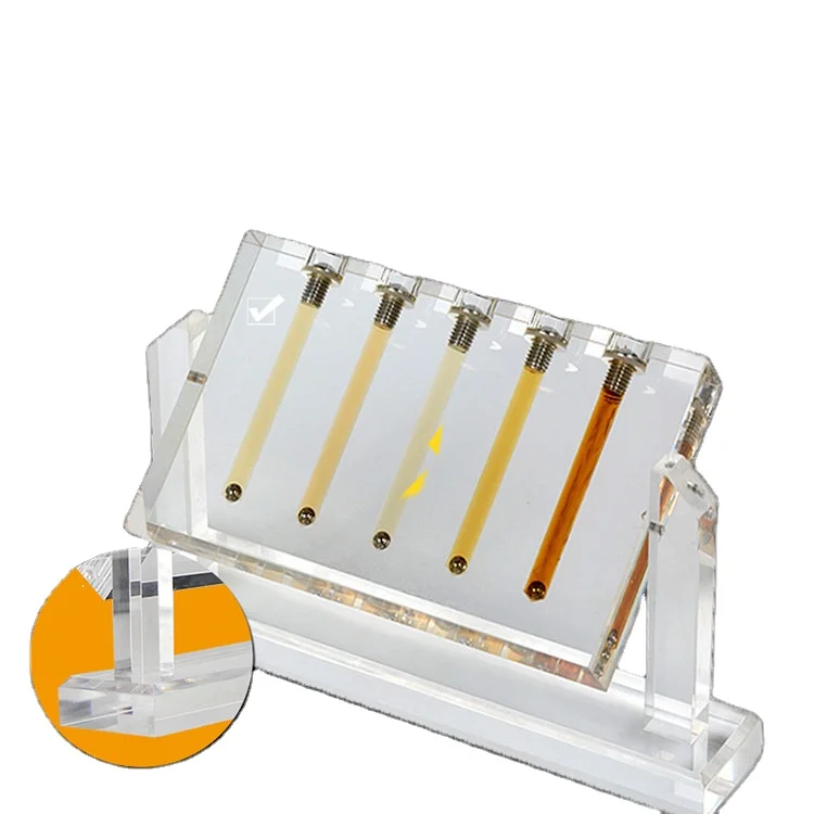 custom car oil comparison display stand Acrylic Transmission Oil Viscometer Demonstration Stand