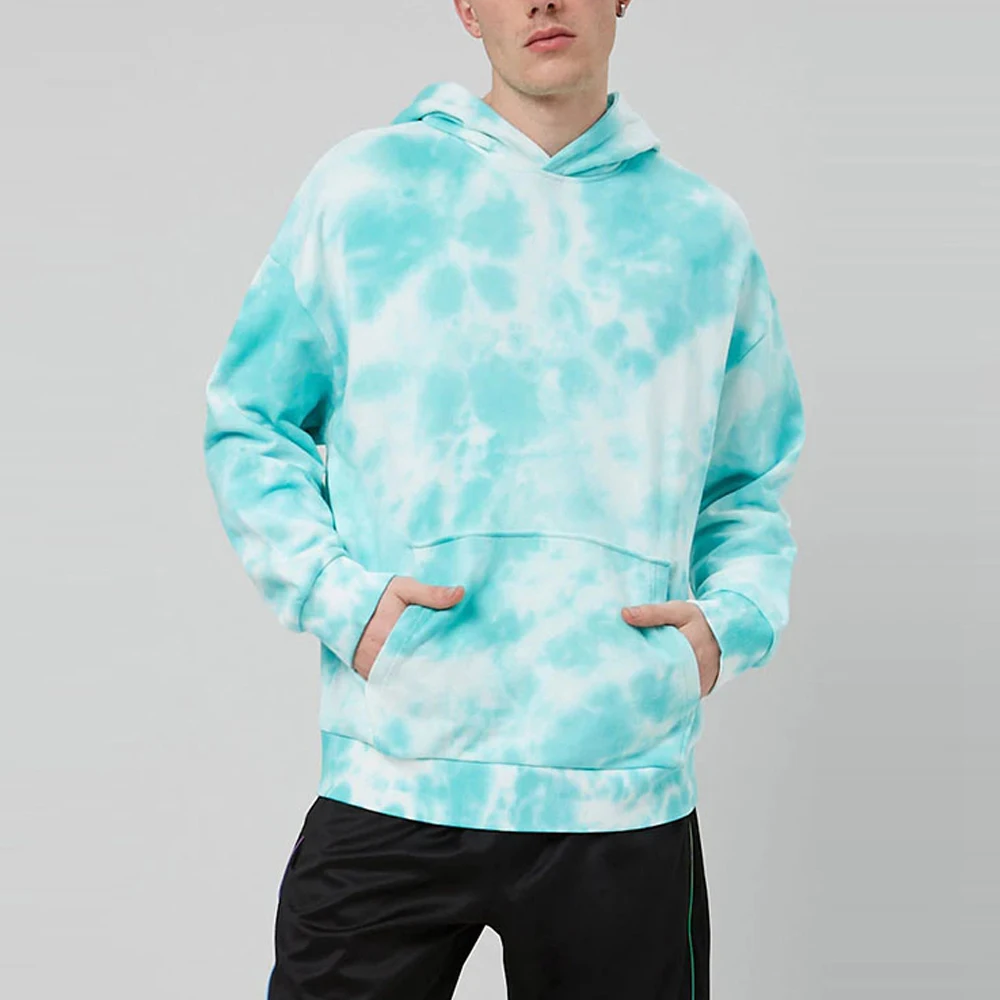 
Custom Tie Dye Hoodie Mens Cotton Terry Acid Wash Hoodie Wholesale 